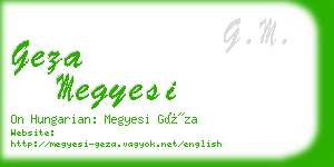 geza megyesi business card